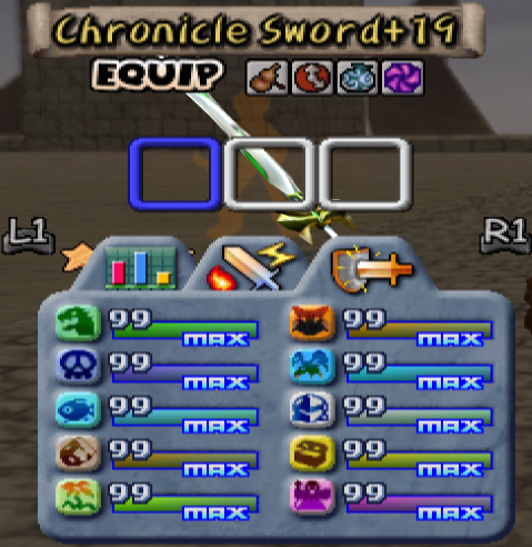 Chronicle Sword Max Anti Stats